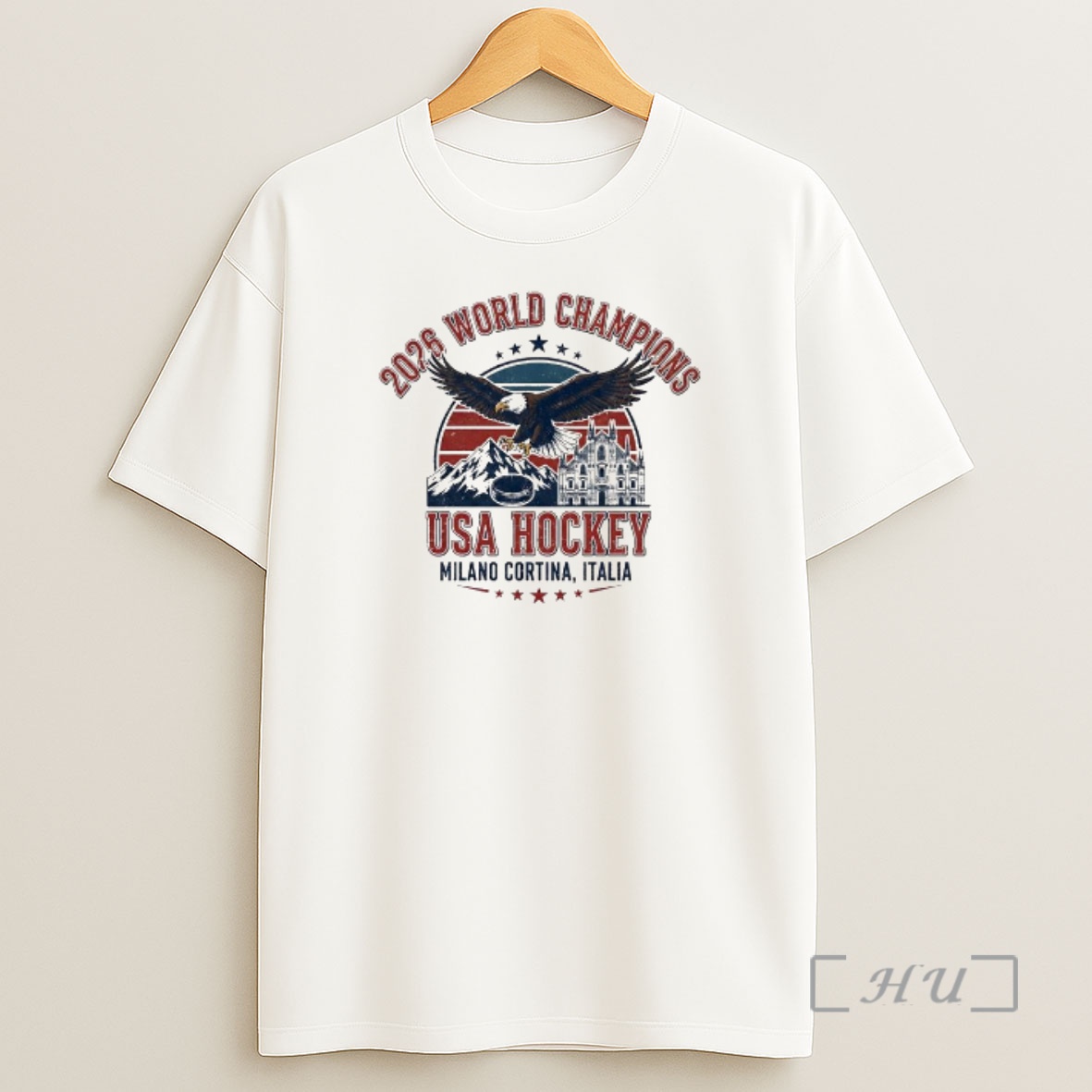 Officials 2026 World Champions Usa Hockey Milano Cortina Eagle Shirt Sweatshirt Tee