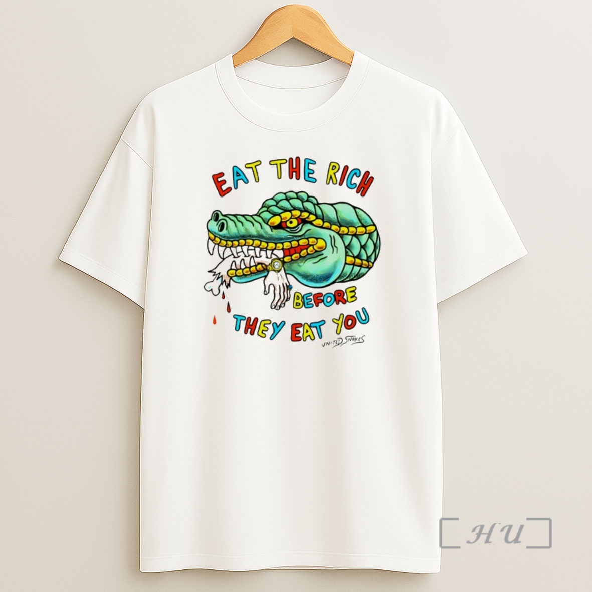 Officials Alligator Eat The Rich Before They Eat You Cartoon Shirt Sweatshirt Tee