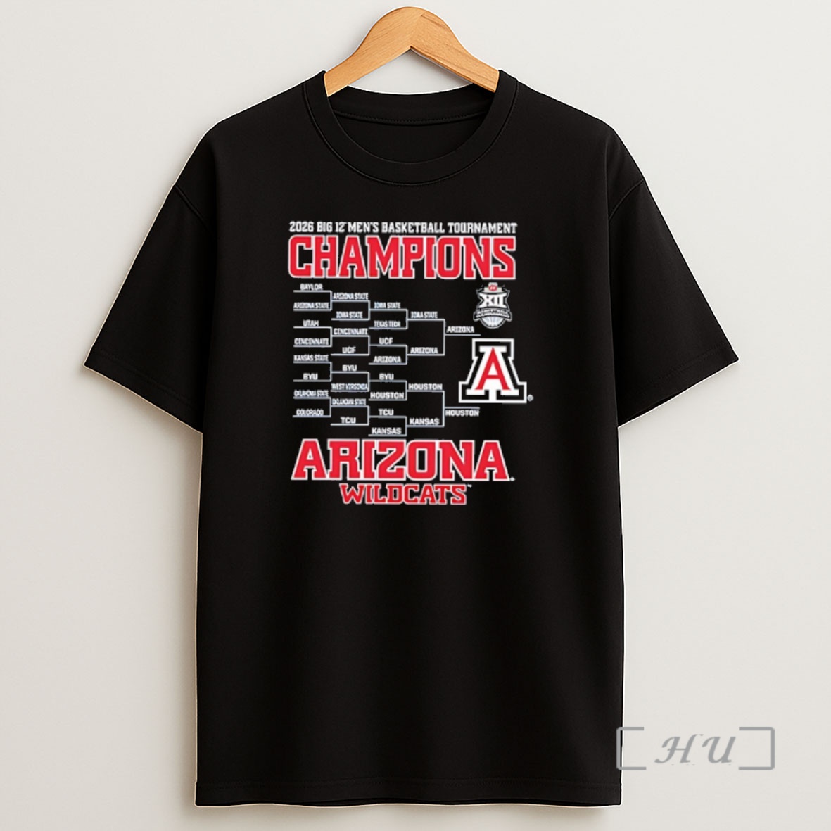 Officials Arizona Wildcats 2026 Big 12 Tournament Champs Bracket Shirt Sweatshirt Tee