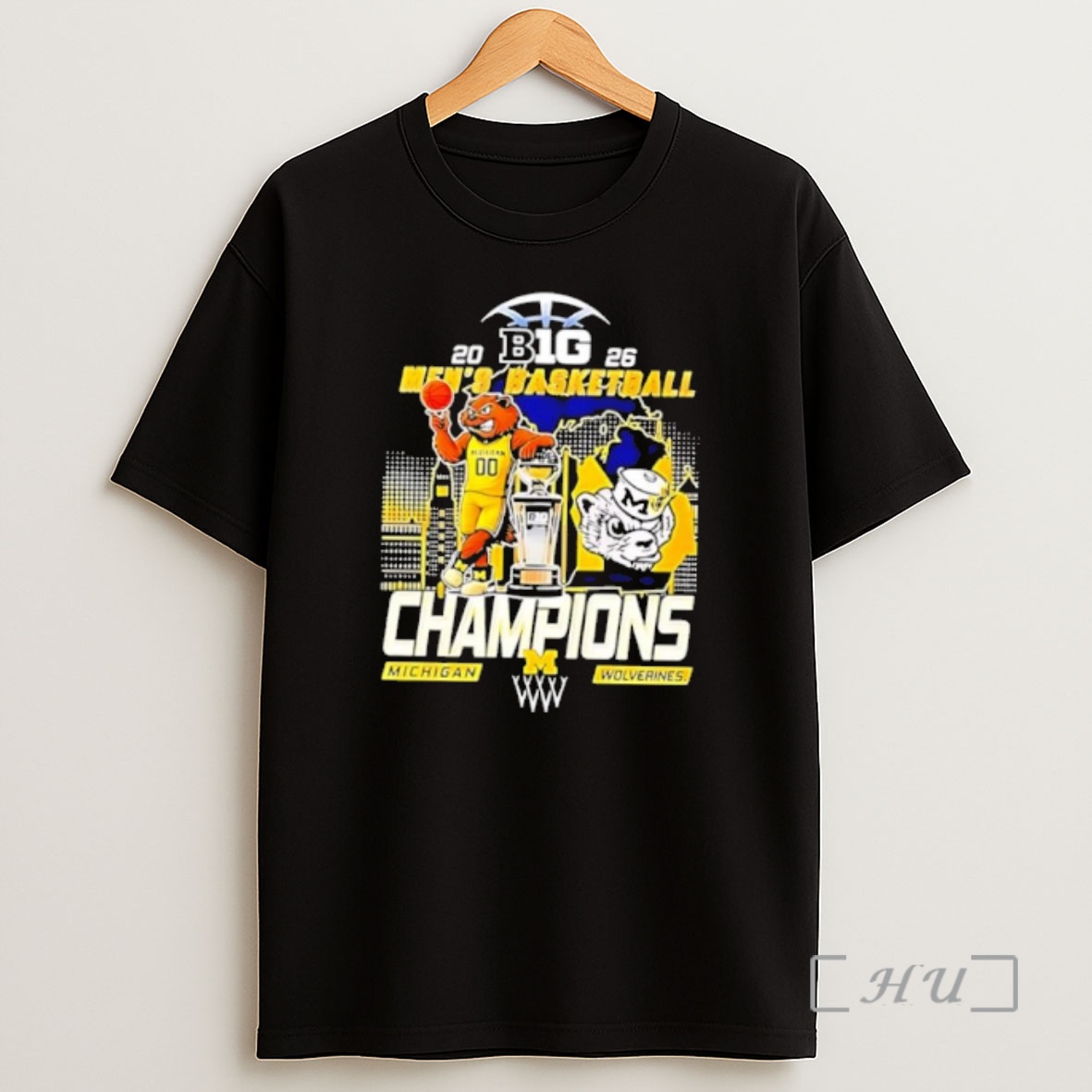 Officials B1g 2026 Mens Basketball Champions Michigan Wolverines Shirt Sweatshirt Tee