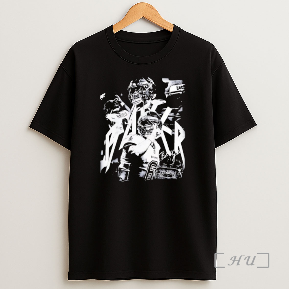 Officials Baker Mayfield Tampa Bay Buccaneers Quarterback Black White Graphic Shirt Sweatshirt Tee