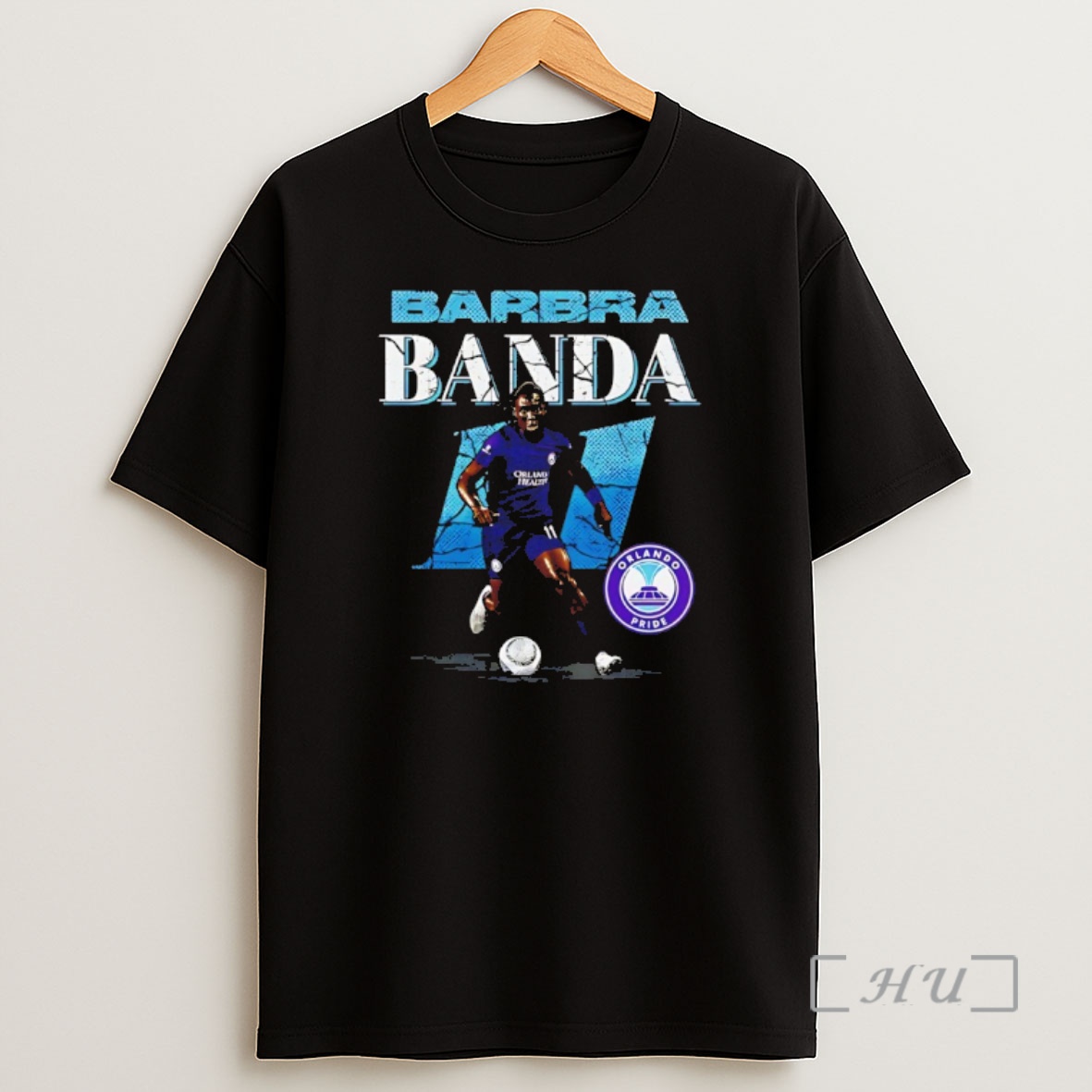 Officials Barbra Banda 11 Orlando Pride Cracked Number Vintage Shirt Sweatshirt Tee