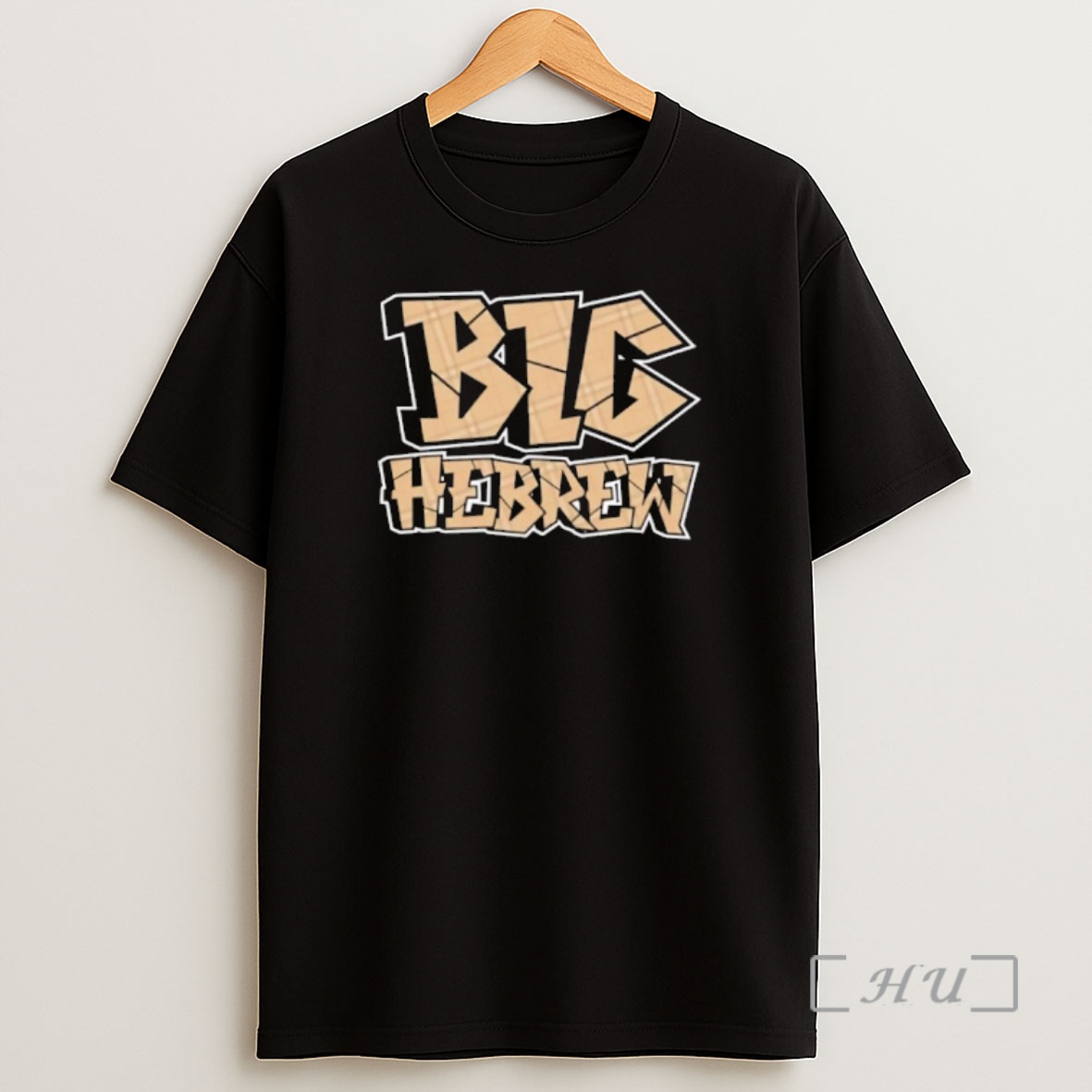 Officials Big Hebrew Tan Pattern Block Lettering Design Shirt Sweatshirt Tee