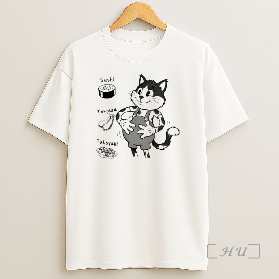 Officials Cute Cat Thats Full Sushi Tempura Takoyaki Vintage Shirt Sweatshirt Tee