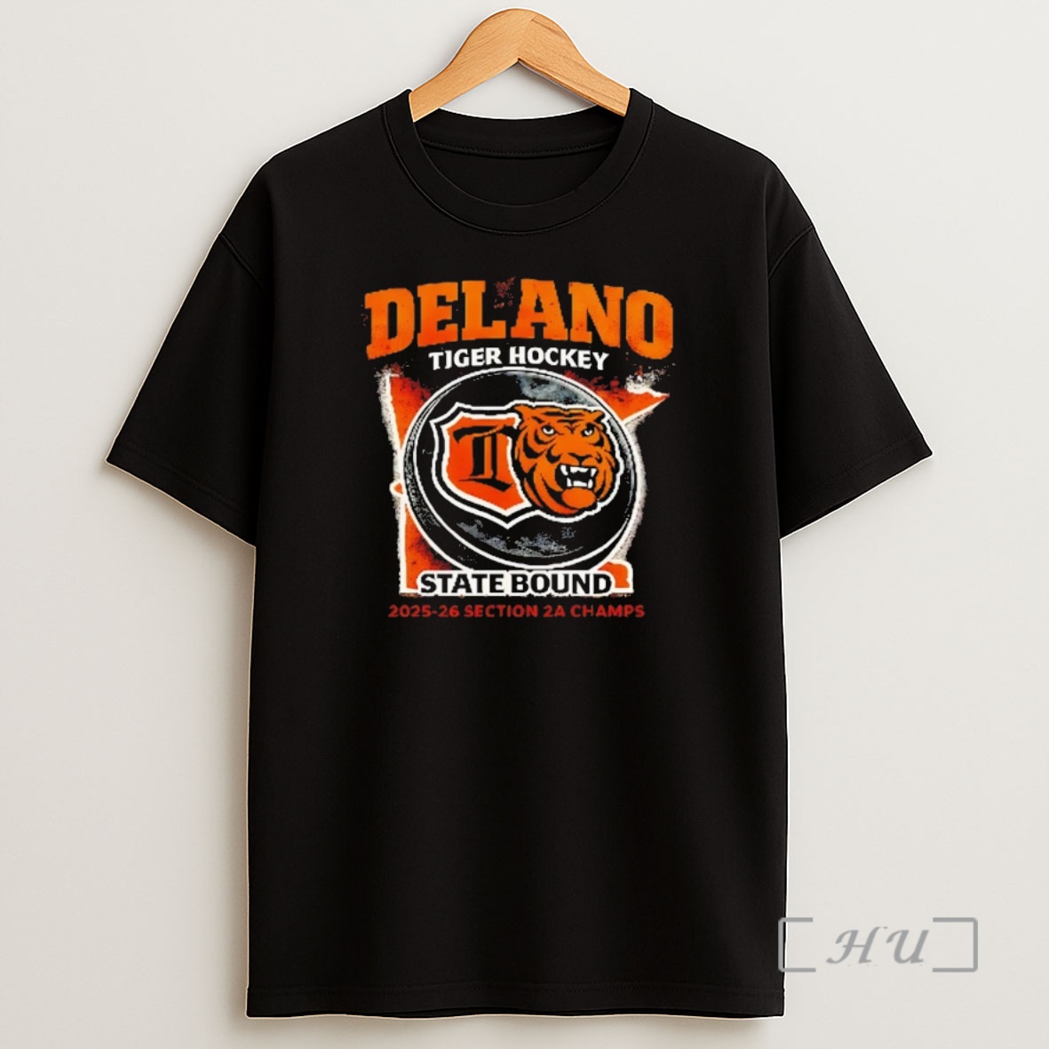 Officials Delano Tiger Hockey State Bound 2025 2026 Section 2a Champs Shirt Sweatshirt Tee