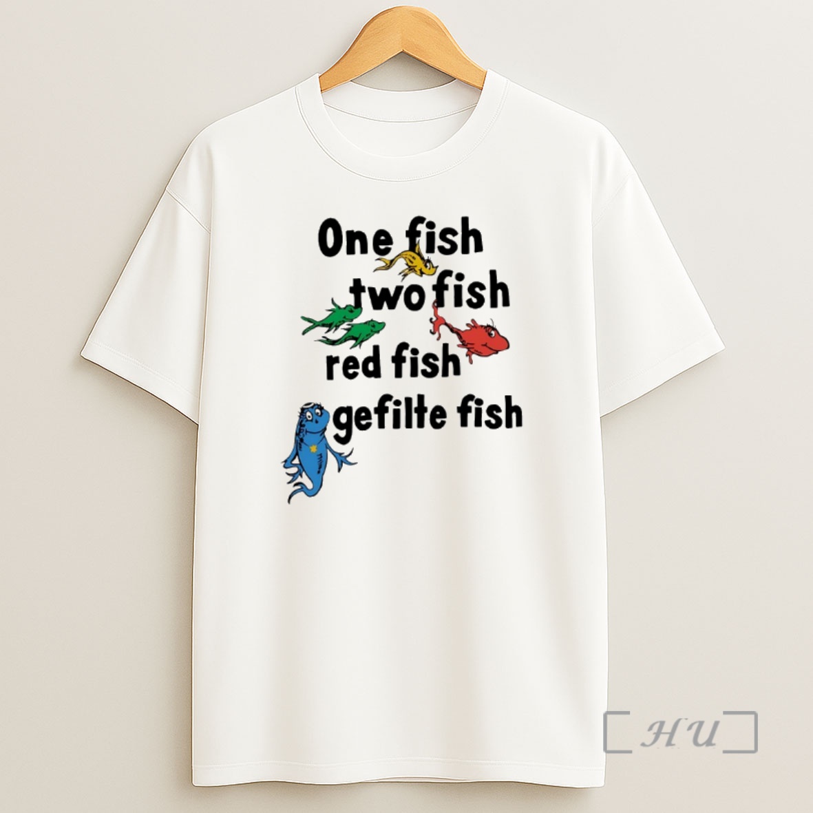 Officials Dr Seuss One Fish Two Fish Red Fish Gefilte Fish Shirt Sweatshirt Tee