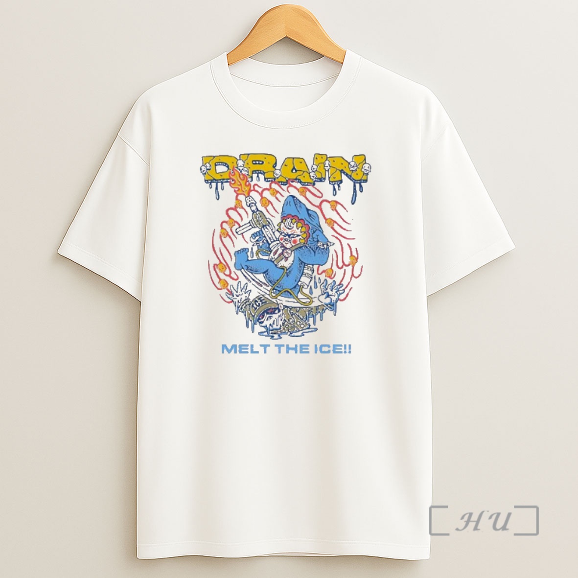 Officials Drain Melt The Ice Shark Character Cartoon Graphic Shirt Sweatshirt Tee