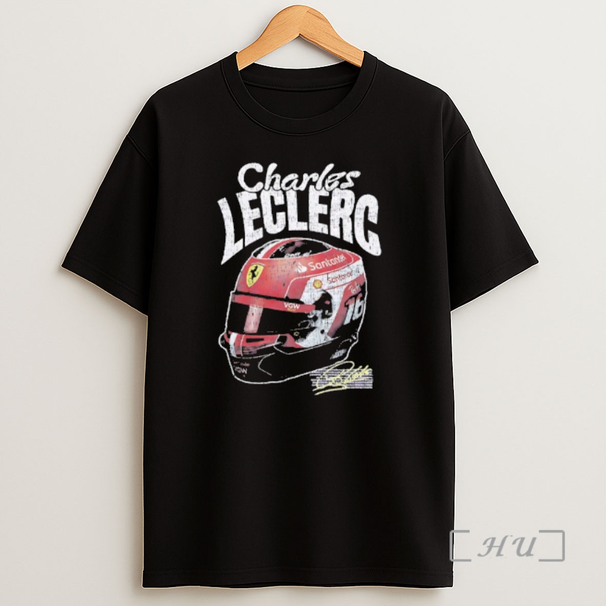 Officials F1 Racing Charles Leclerc Helmet Signature Shirt Sweatshirt Tee