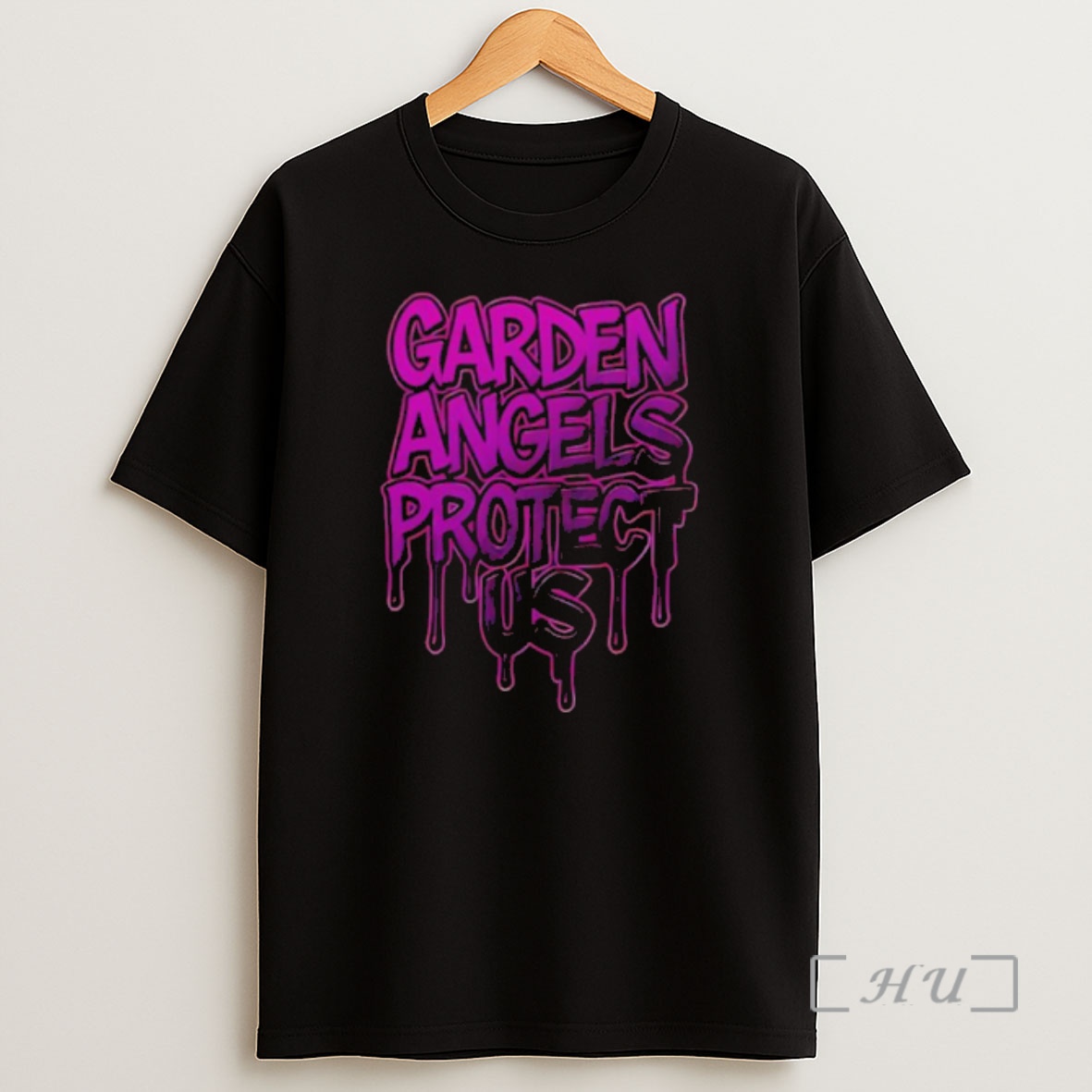 Officials Garden Angels Protect Us Purple Graffiti Style Drip Shirt Sweatshirt Tee