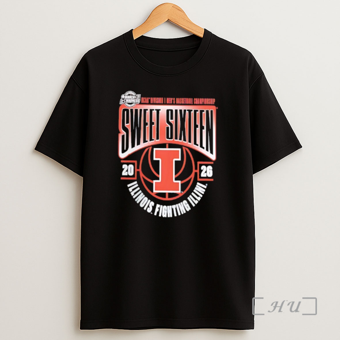 Officials Illinois Fighting Illini 2026 Ncaa Mens Basketball Tournament March Madness Sweet 16 Logo Shirt Sweatshirt Tee