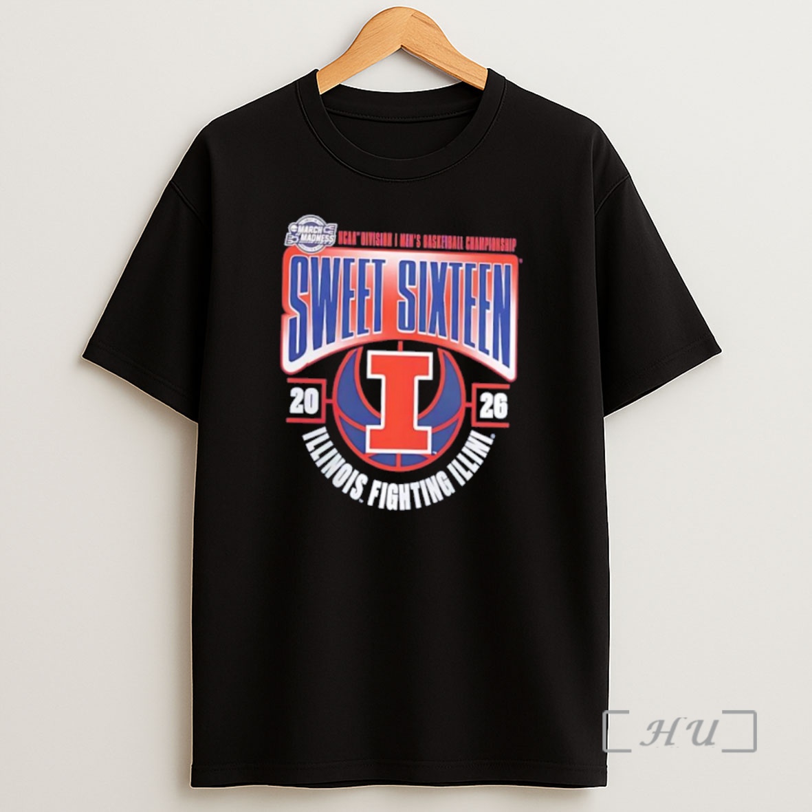 Officials Illinois Fighting Illini Mens Basketball 2026 Ncaa March Madness Logo Shirt Sweatshirt Tee
