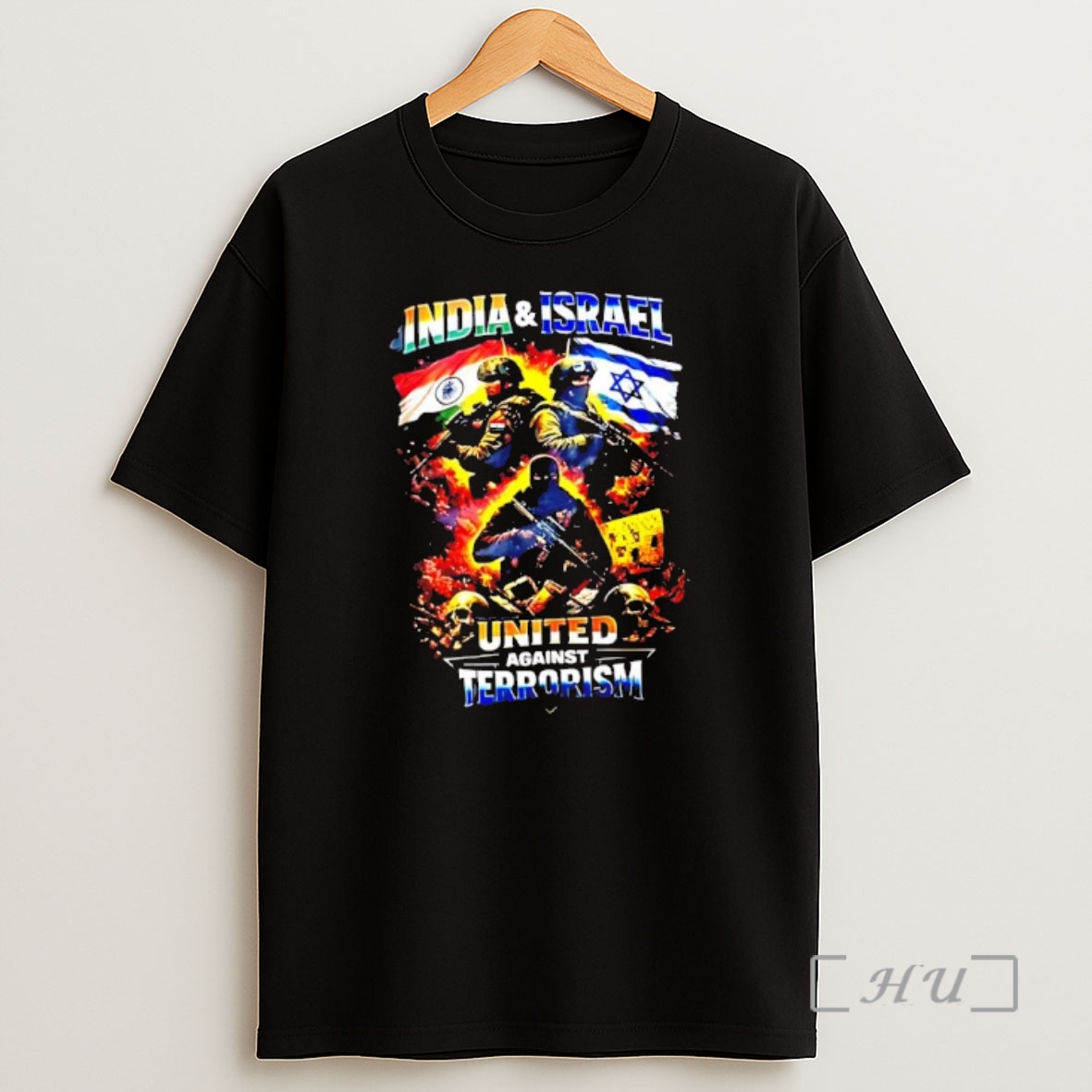 Officials India Israel United Against Terrorism Graphic Shirt Sweatshirt Tee