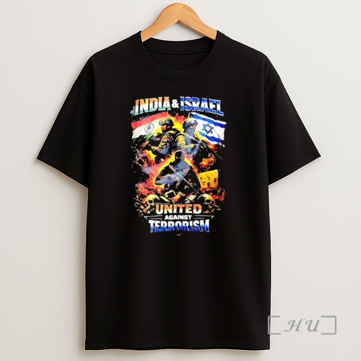 Officials India And Israel United Against Terrorism Shirt Sweatshirt Tee