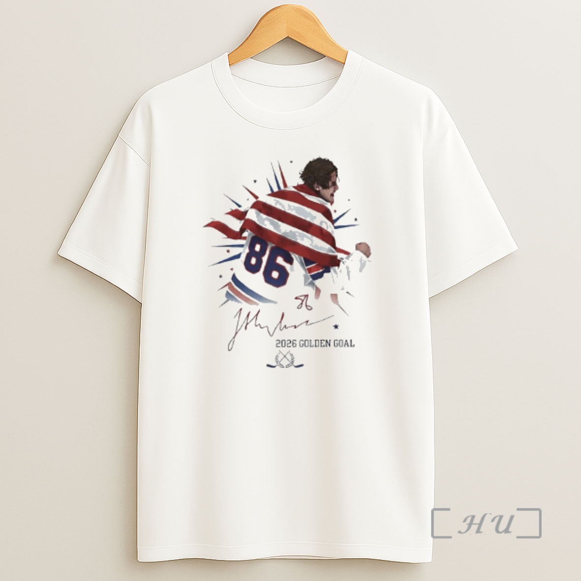 Officials Jack Hughes 86 Usa Hockey Team 2026 Golden Goal Signature Shirt Sweatshirt Tee