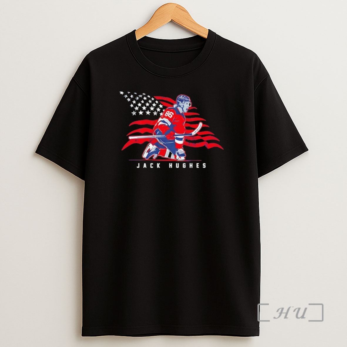 Officials Jack Hughes Usa Hockey Stars And Stripes Superstar Pose American Flag Shirt Sweatshirt Tee