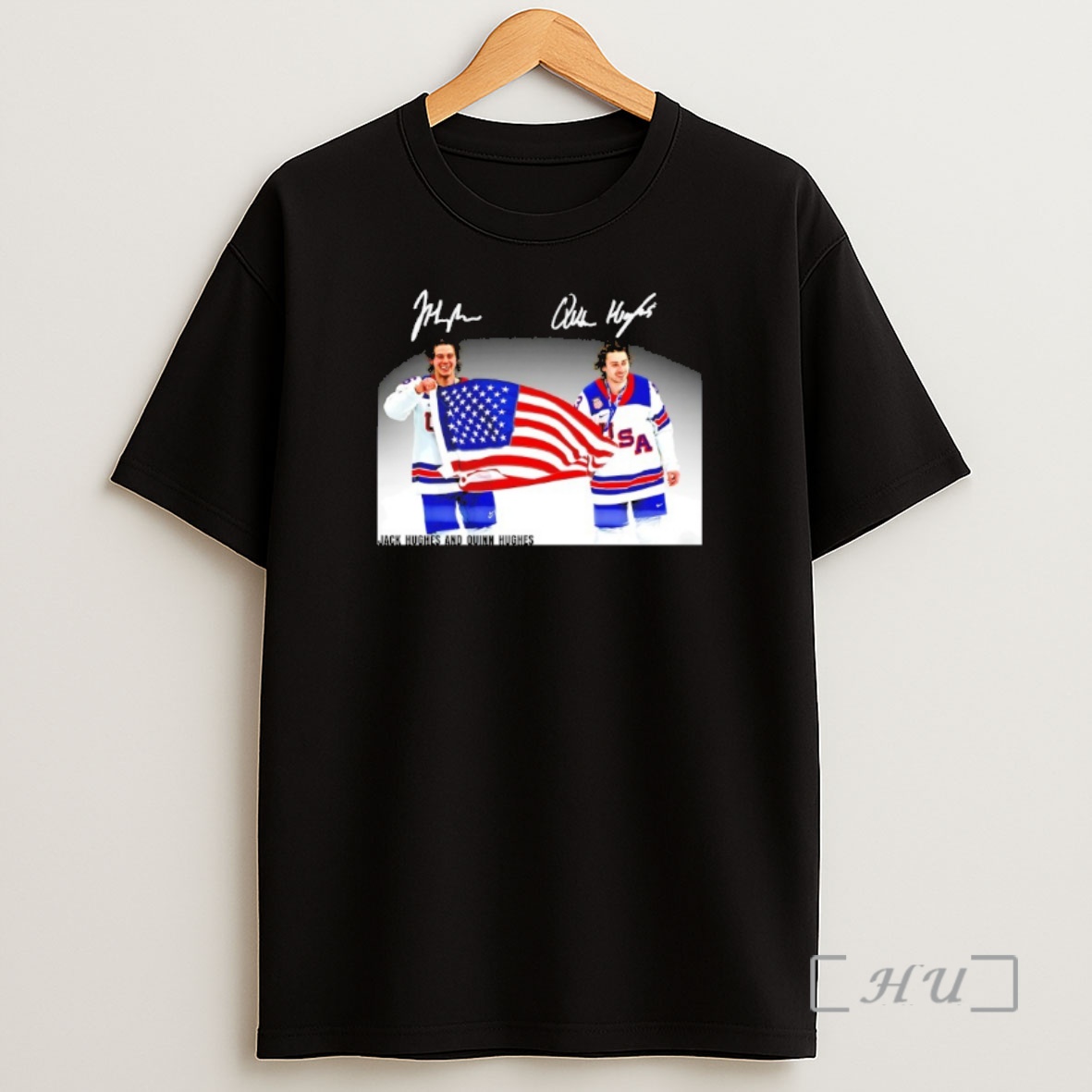 Officials Jack Hughes And Quinn Hughes Usa Hockey 2026 Winer Olympics Gold Medal Winners Autographed Shirt Sweatshirt Tee