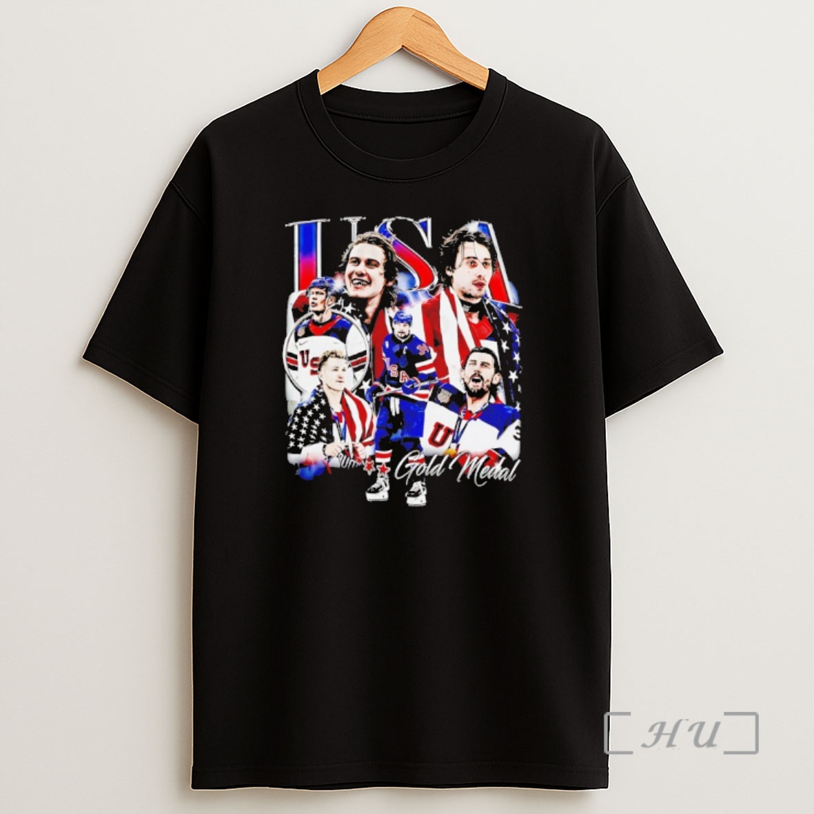 Officials Jack Hughes And Players Usa Hockey Gold Medal Shirt Sweatshirt Tee