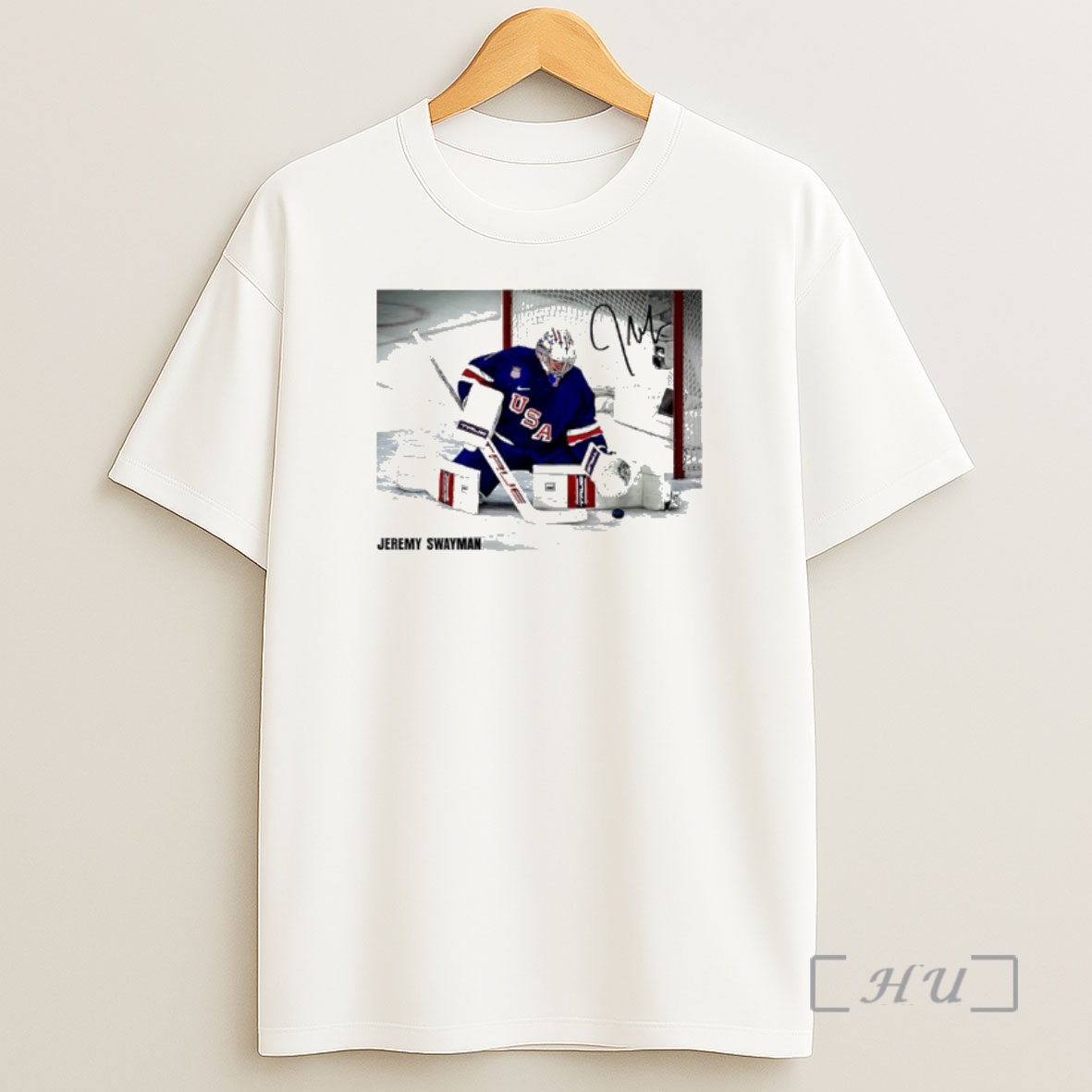 Officials Jeremy Swayman Team Usa 2026 Winter Olympics Gold Medal Autographed Shirt Sweatshirt Tee