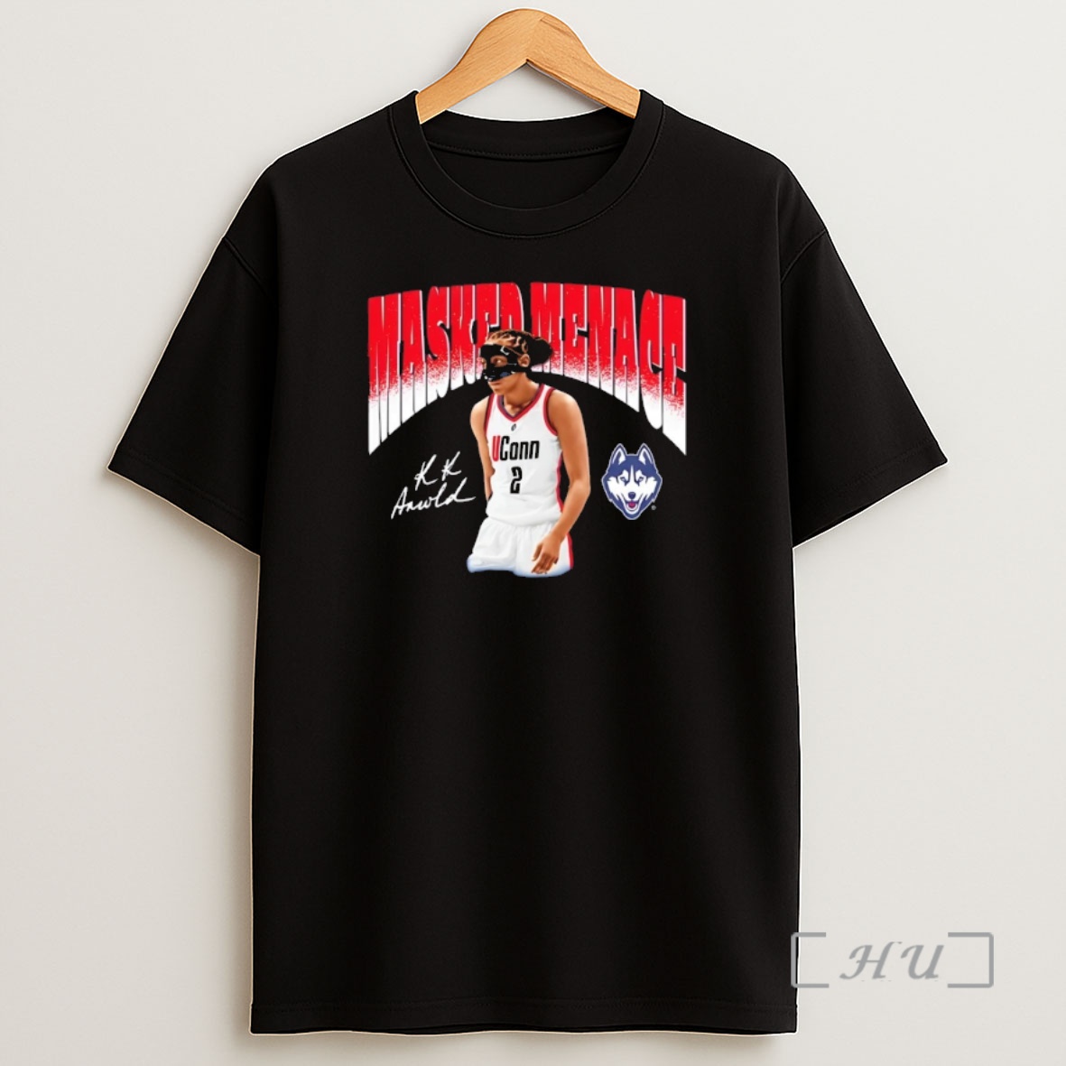Officials Kk Arnold Uconn Huskies Basketball Masked Menace Signature Shirt Sweatshirt Tee