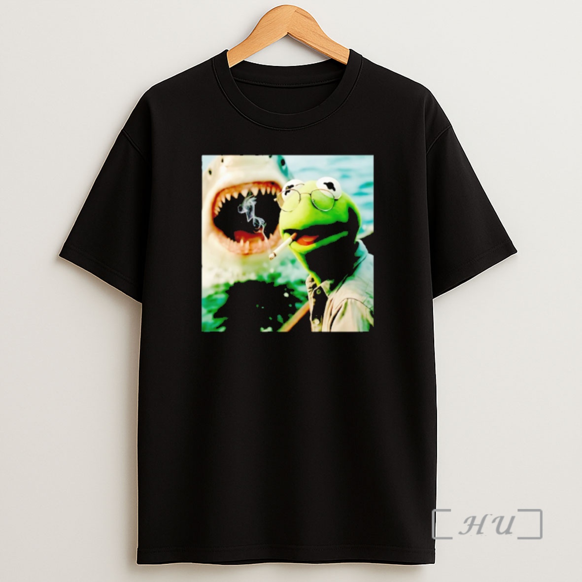 Officials Kermit The Frog Smoking Jaws Muppet Meme Shirt Sweatshirt Tee