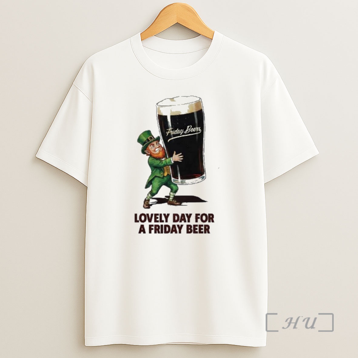Officials Lovely Day For A Friday Beer Leprechaun Holding Stout Shirt Sweatshirt Tee