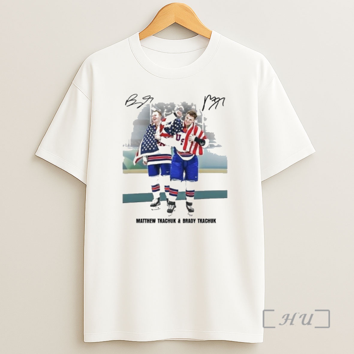 Officials Matthew Tkachuk Brady Tkachuk Team Usa 2026 Winter Olympics Gold Medal Autographed Shirt Sweatshirt Tee