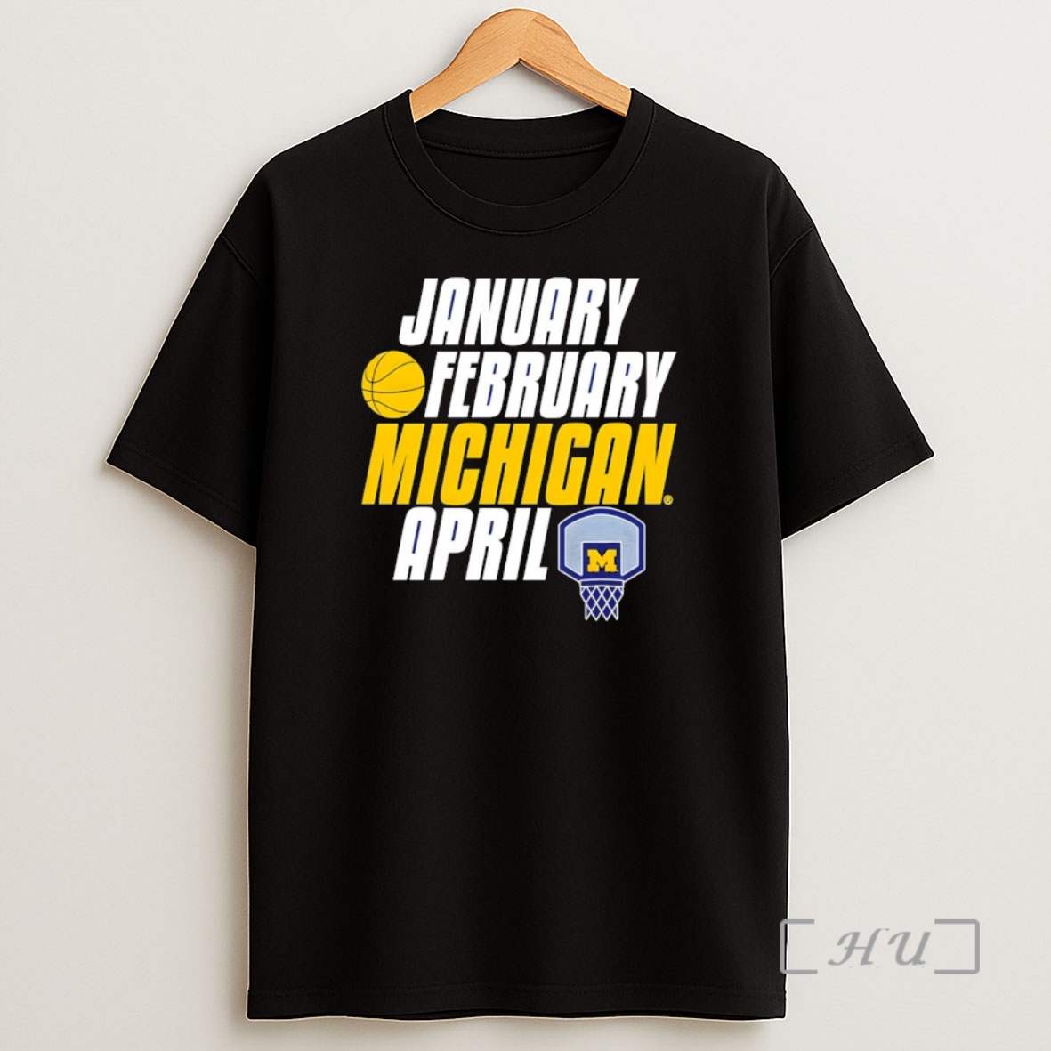 Officials Michigan Wolverines Basketball January February Michigan April 2026 Logo Shirt Sweatshirt Tee