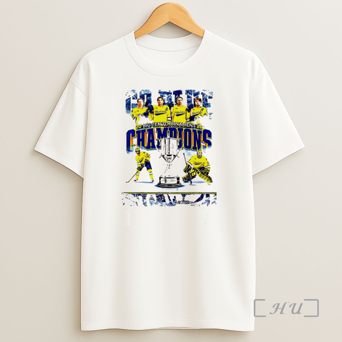 Officials Michigan Wolverines Mens Ice Hockey 2026 Big 10 Tournament Champions Shirt Sweatshirt Tee