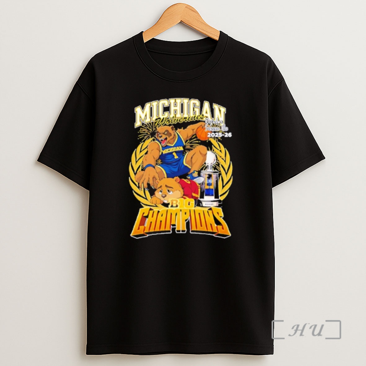 Officials Michigan Wolverines Regular Season Co 2025 26 Big Ten Champions Mascot Trophy Shirt Sweatshirt Tee