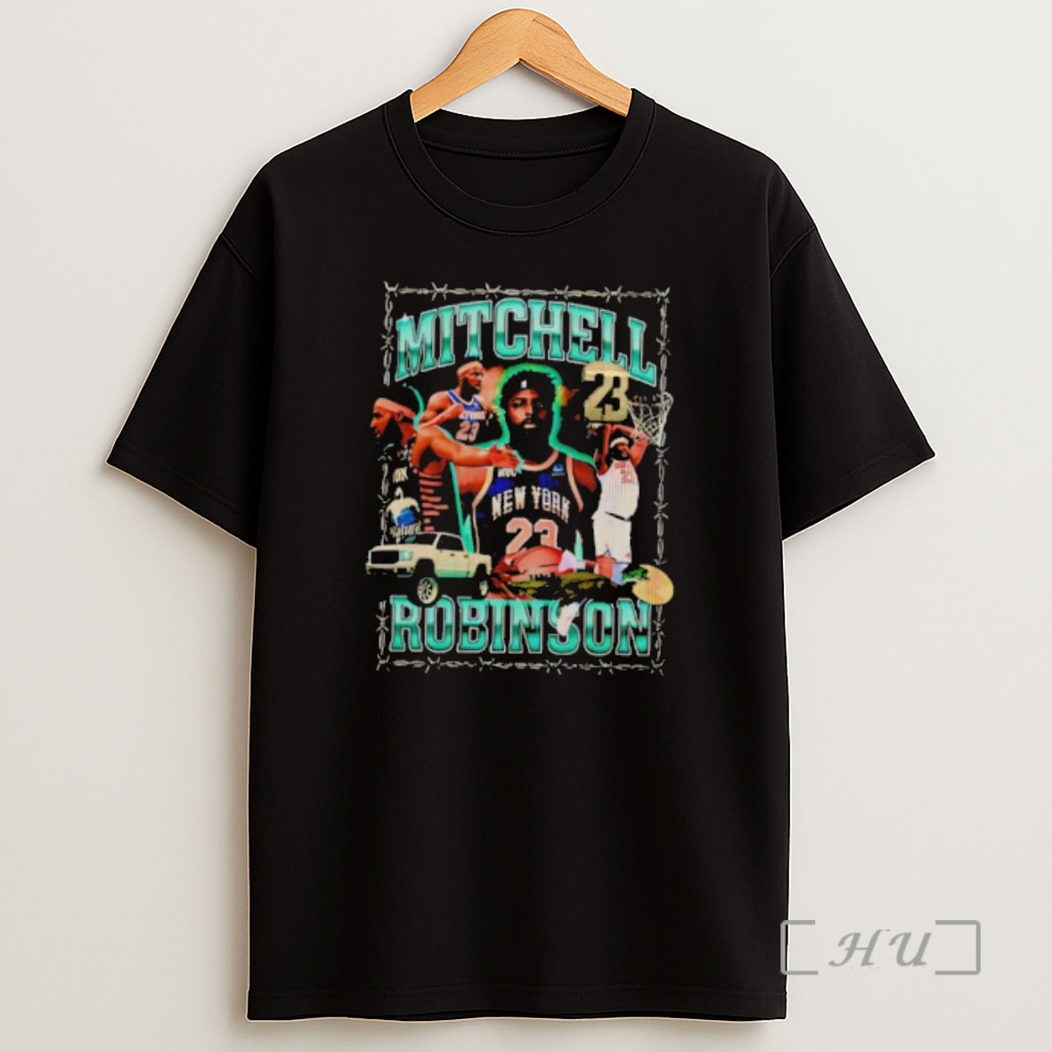 Officials Mitchell Robinson New York Knicks Basketball Star Collage Shirt Sweatshirt Tee