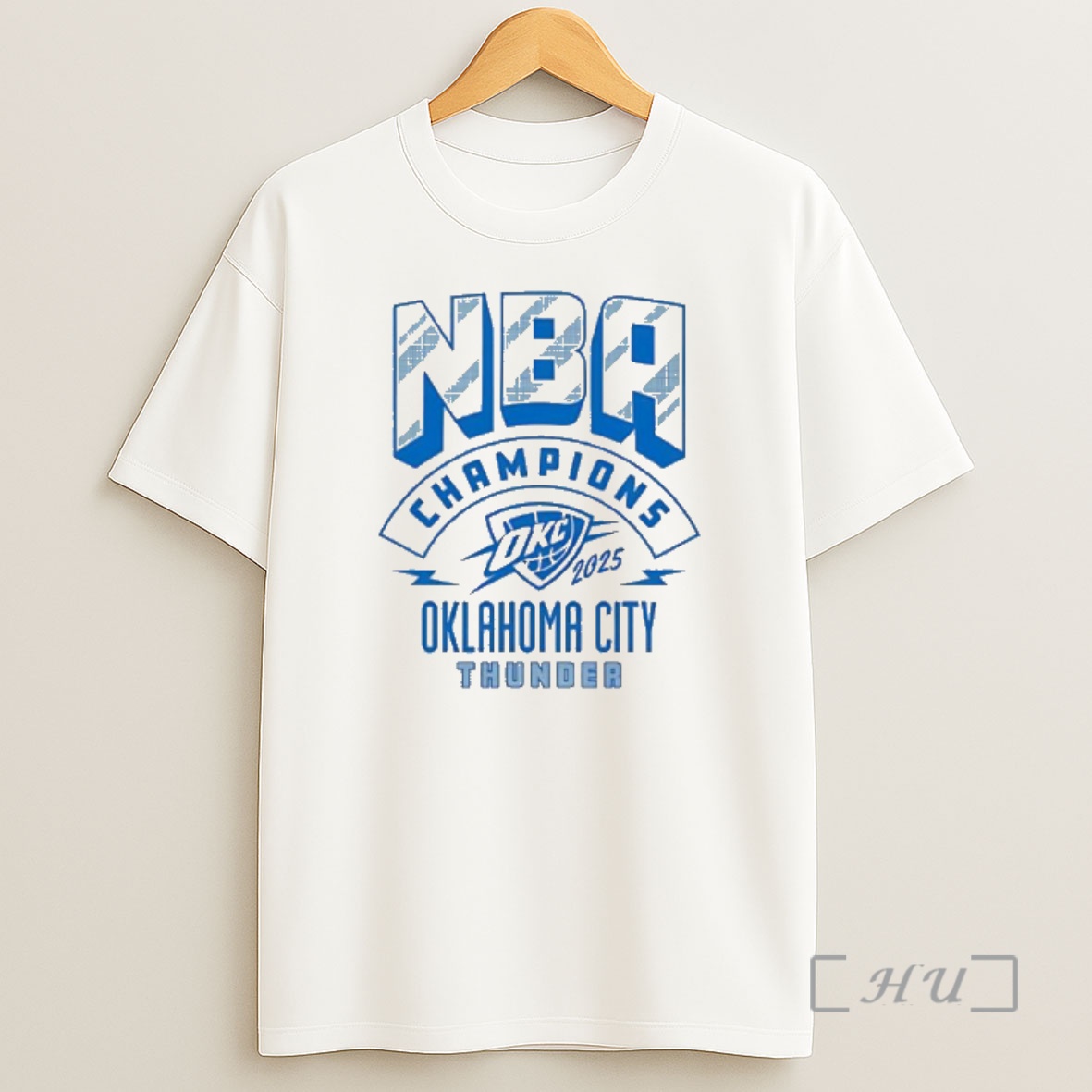 Officials Nba Champions 2025 Oklahoma City Thunder Blue Grid Logo Shirt Sweatshirt Tee