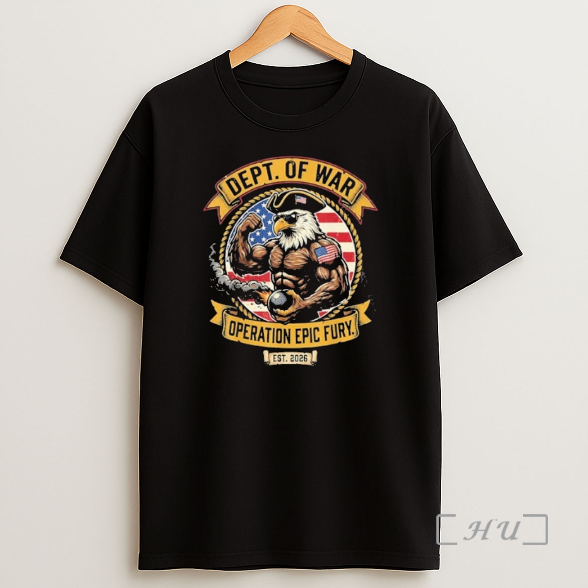 Officials Operation Epic Fury Dept Of War Est 2026 American Eagle Mascot Boom Shirt Sweatshirt Tee