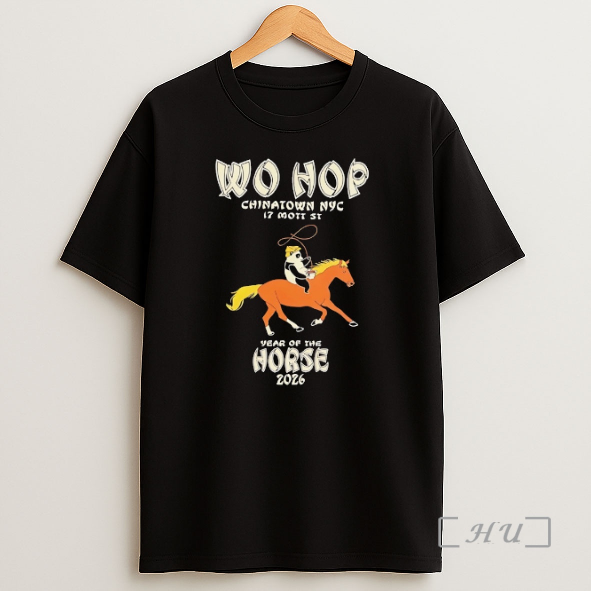 Officials Panda Riding Horse Chinatown Nyc Year Of The Horse 2026 Wo Hop Shirt Sweatshirt Tee