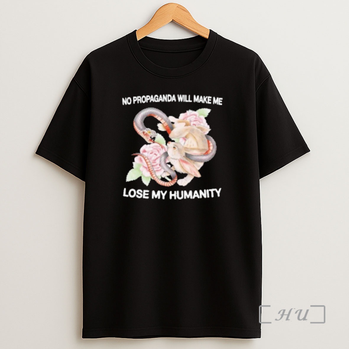 Officials Rabbit And Snake No Propaganda Will Make Me Lose My Humanity Shirt Sweatshirt Tee