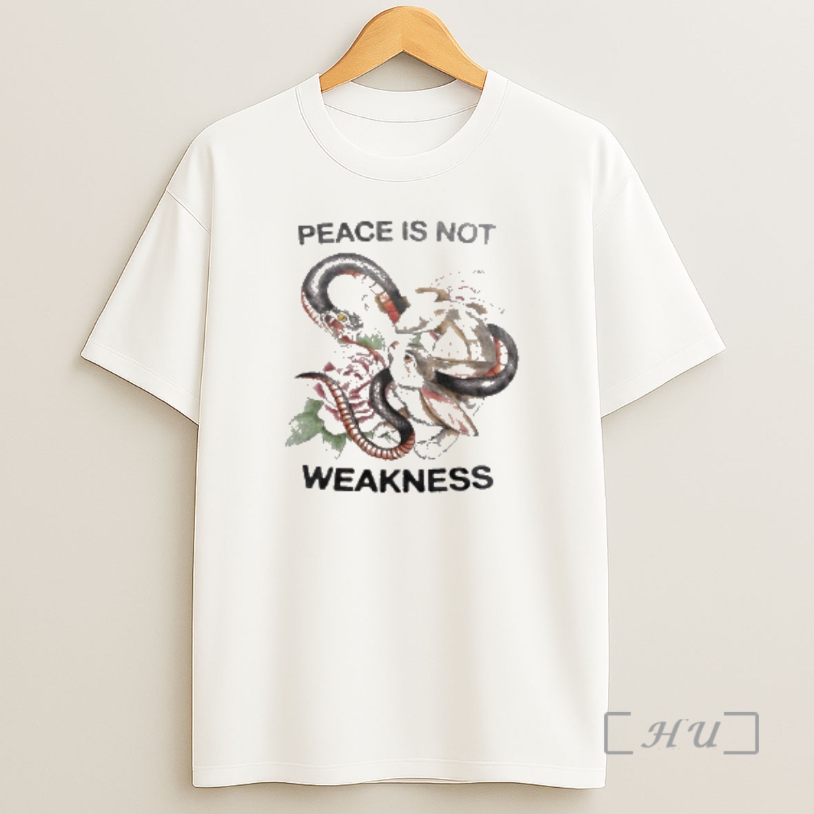 Officials Rabbit And Snake Peace Is Not Weakness Shirt Sweatshirt Tee