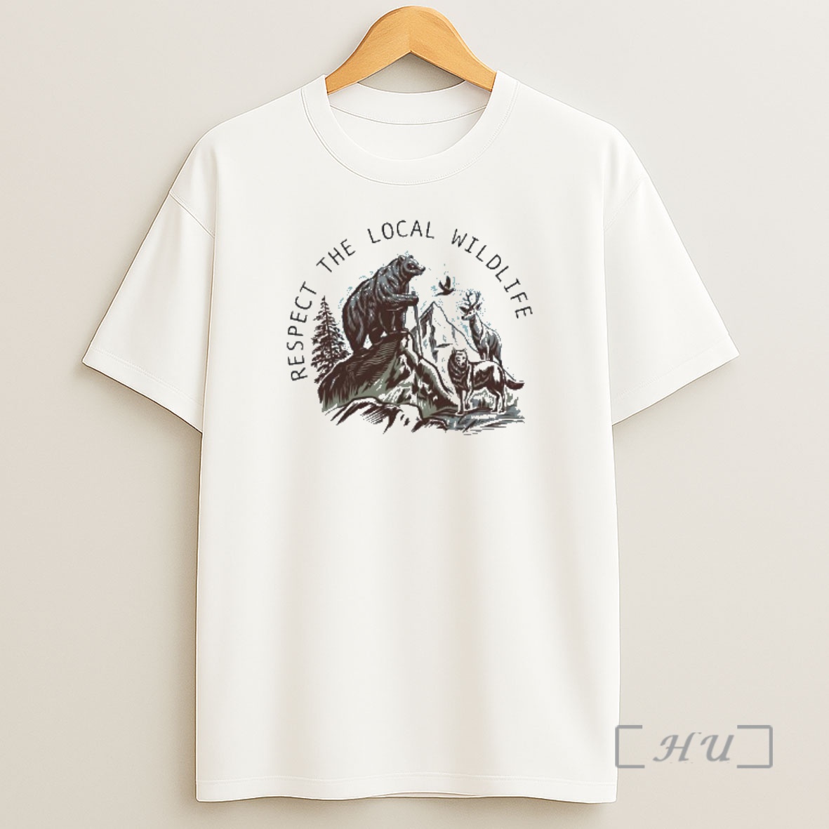 Officials Respect The Local Wildlife Bear Wolf And Deer Shirt Sweatshirt Tee