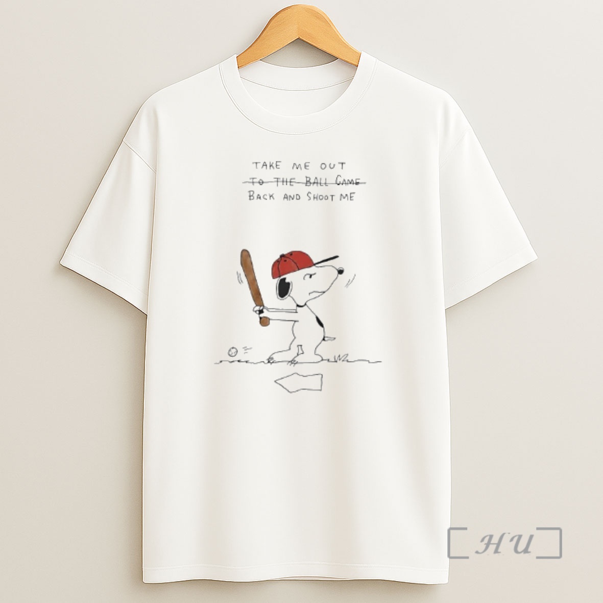 Officials Snoopy Wearing Red Hat Playing Baseball Take Me Out To The Ball Game Back And Shoot Me Shirt Sweatshirt Tee