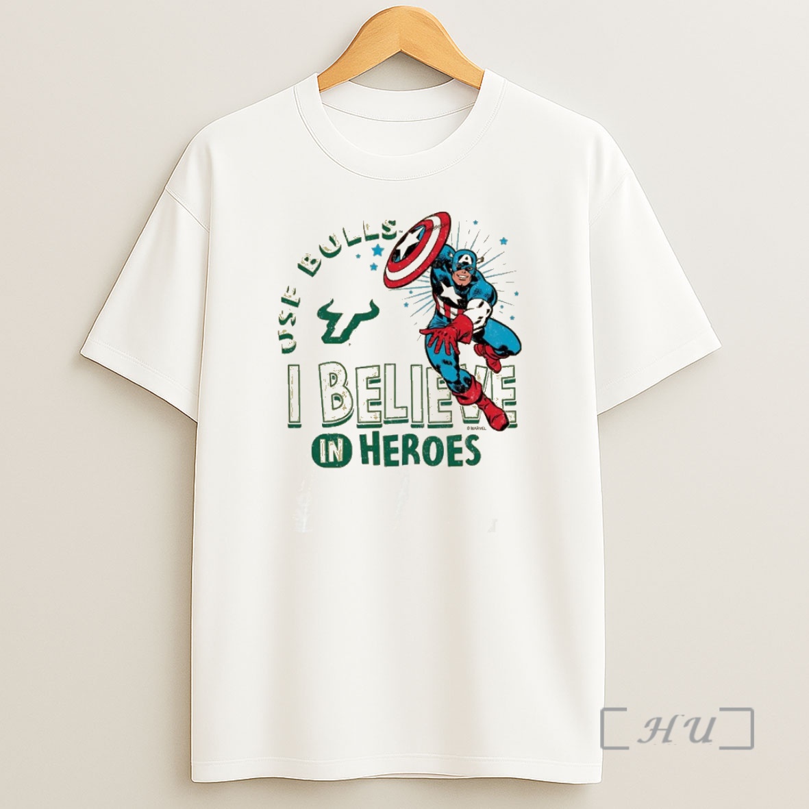 Officials South Florida Bulls Captain America Marvel I Believe In Heroes Shirt Sweatshirt Tee
