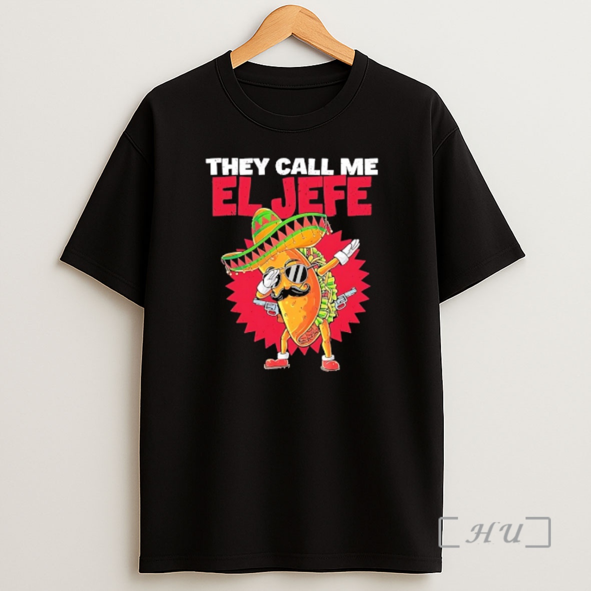 Officials Taco Wearing Sunglasses And Sombrero Hat Dabing They Call Me El Jefe Vintage Shirt Sweatshirt Tee 1