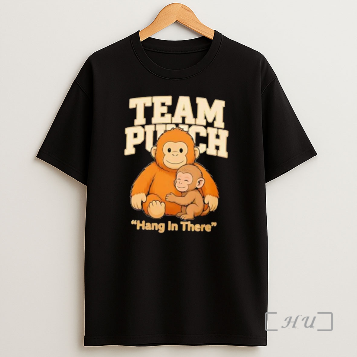 Officials Team Punch Hang In There Orange Monkey Hugging Monkey Shirt Sweatshirt Tee