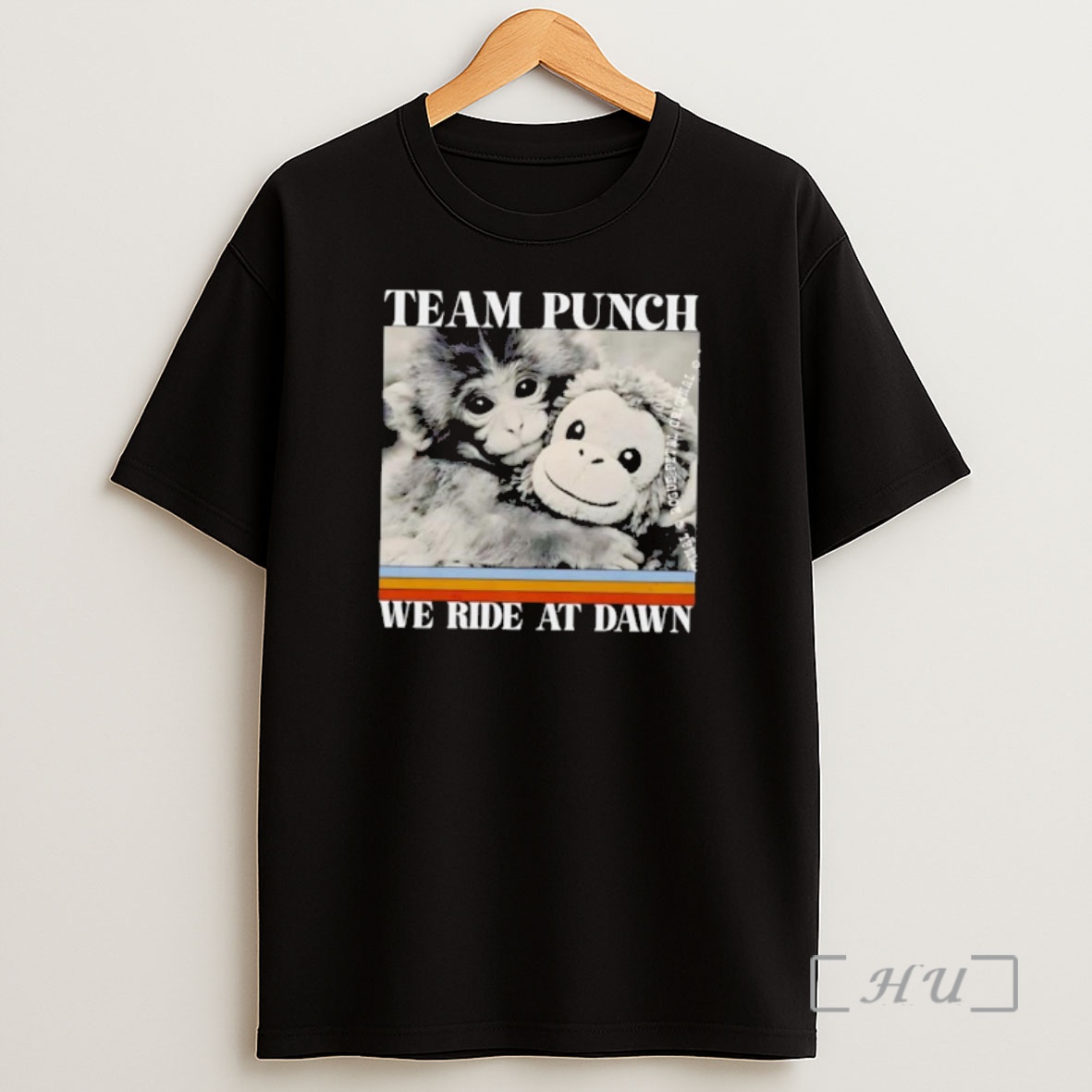 Officials Team Punch We Ride At Dawn Monkey Hugging Plush Shirt Sweatshirt Tee