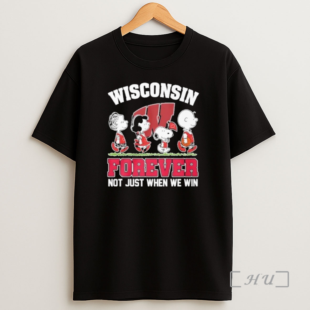 Officials The Peanuts X Wisconsin Basketball Forever Not Just When We Win Shirt Sweatshirt Tee
