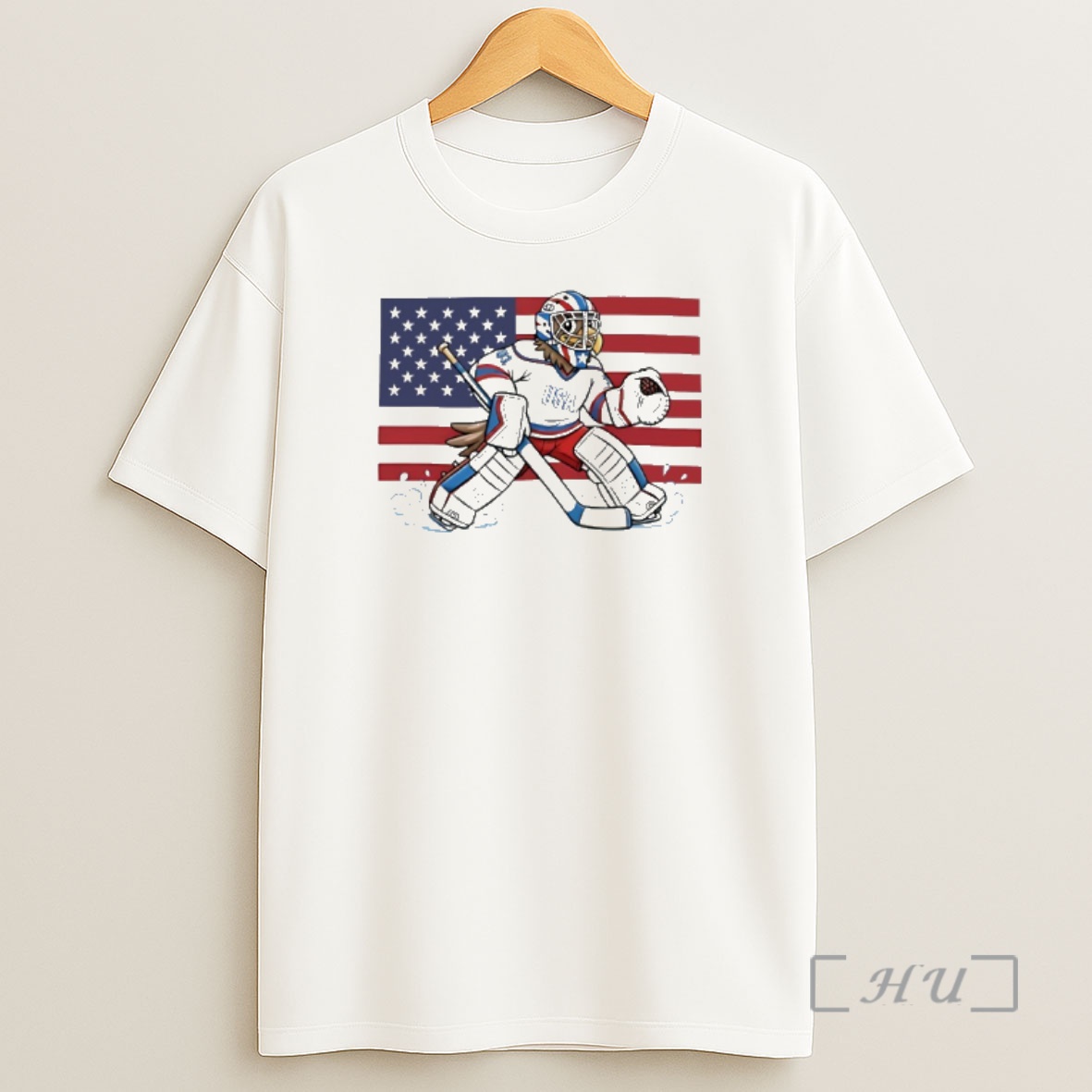 Officials Usa Eagle Hockey Goalie Patriotic American Flag Shirt Sweatshirt Tee