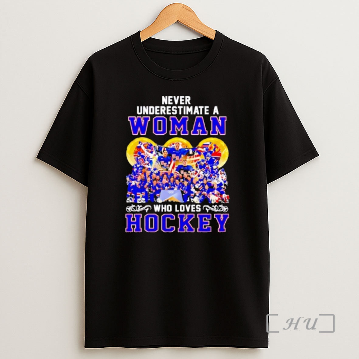 Officials Usa Women Hockey Never Underestimate A Woman 6 Who Loves Hockey Graphic Shirt Sweatshirt Tee