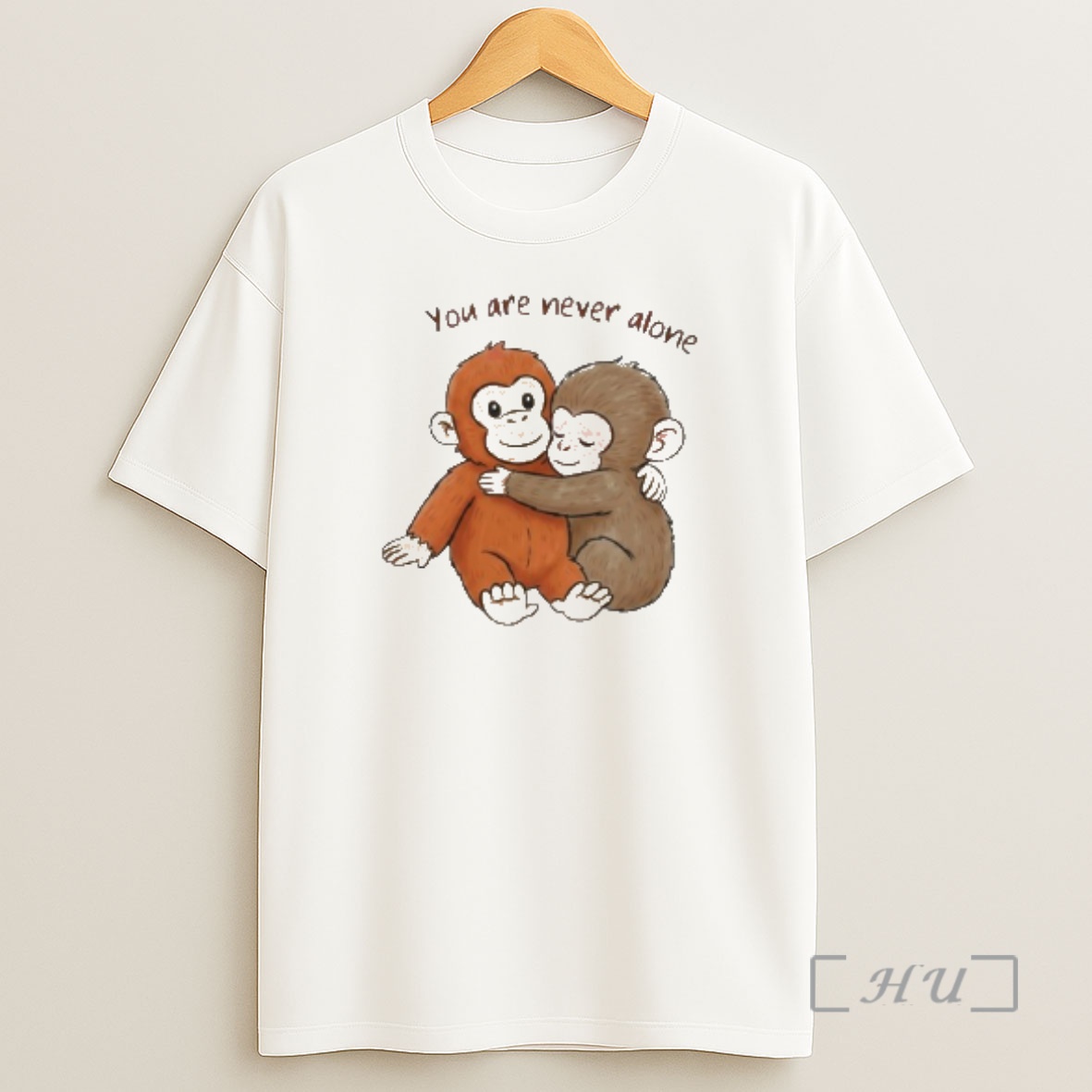 Officials Viral Punch Monkey You Are Never Alone Shirt Sweatshirt Tee