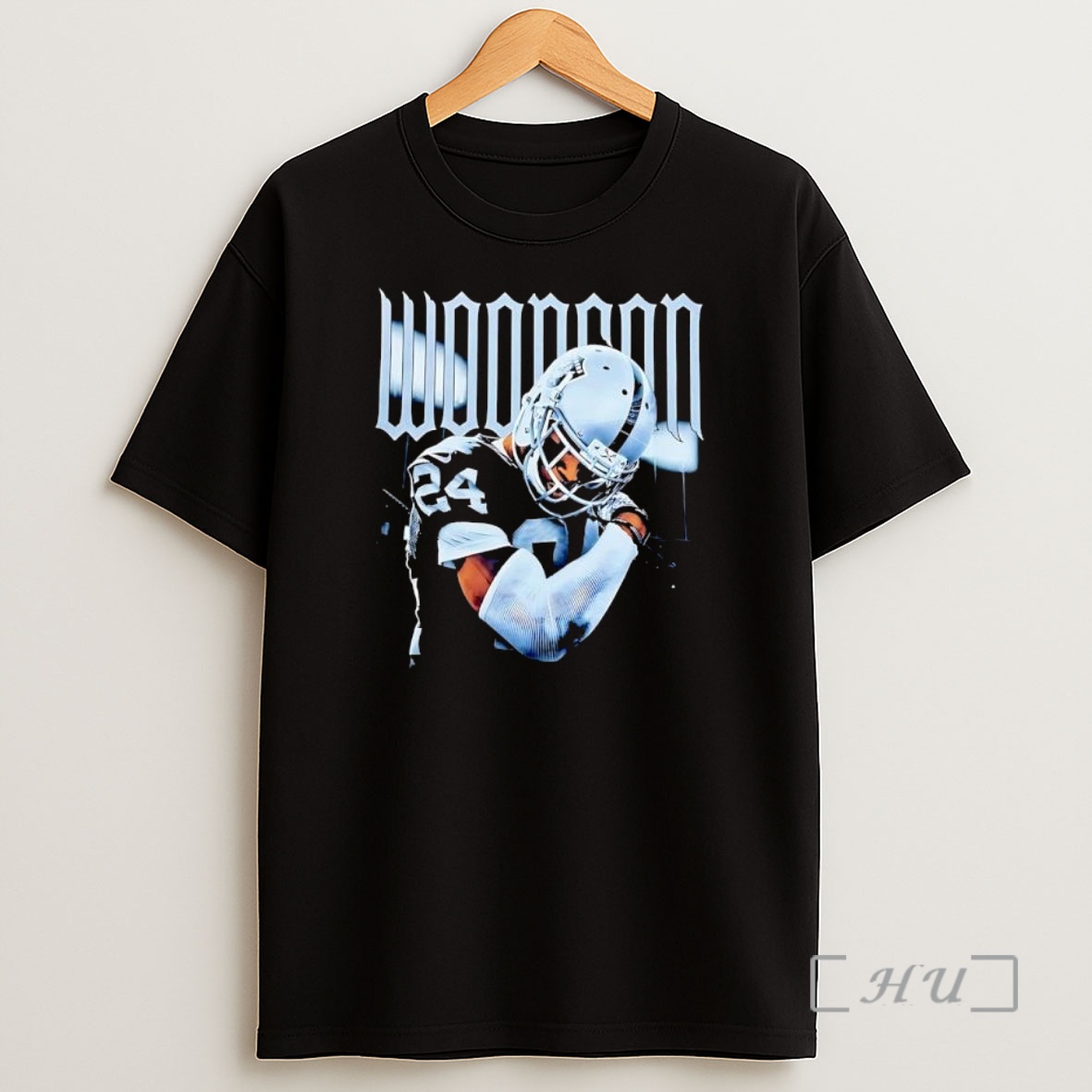 Officials Woodson Number 24 Oakland Raiders Football Player Portrait Shirt Sweatshirt Tee
