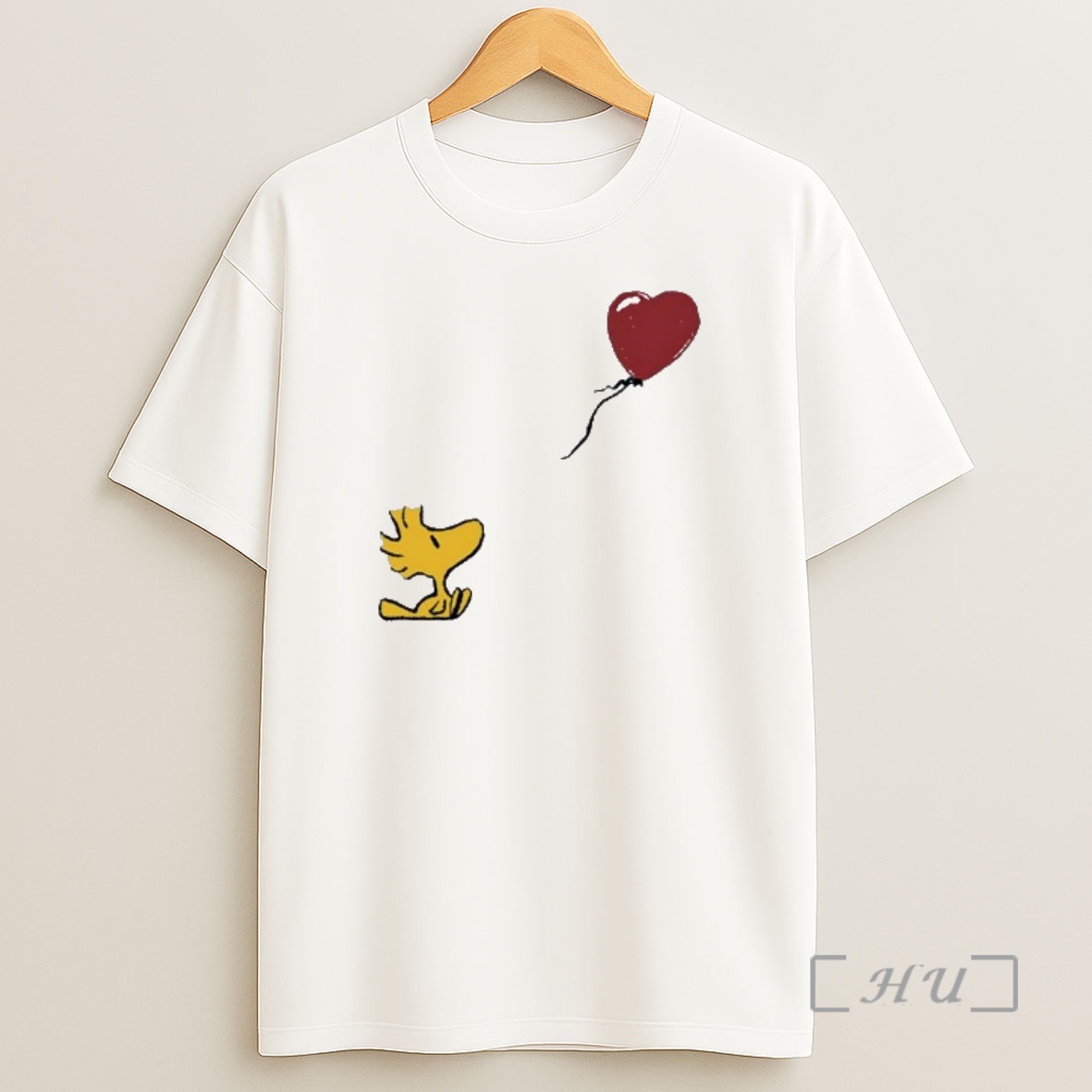 Officials Woodstock Peanuts Character With Red Heart Balloon Shirt Sweatshirt Tee