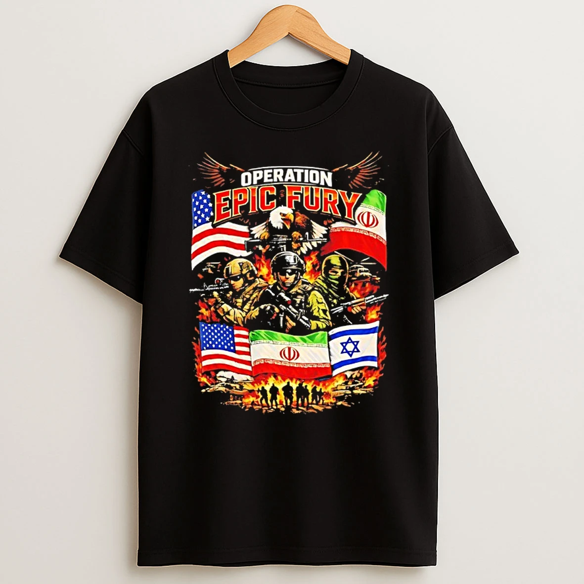 Operation Epic Fury America Iran And Israel 2026 Shirts