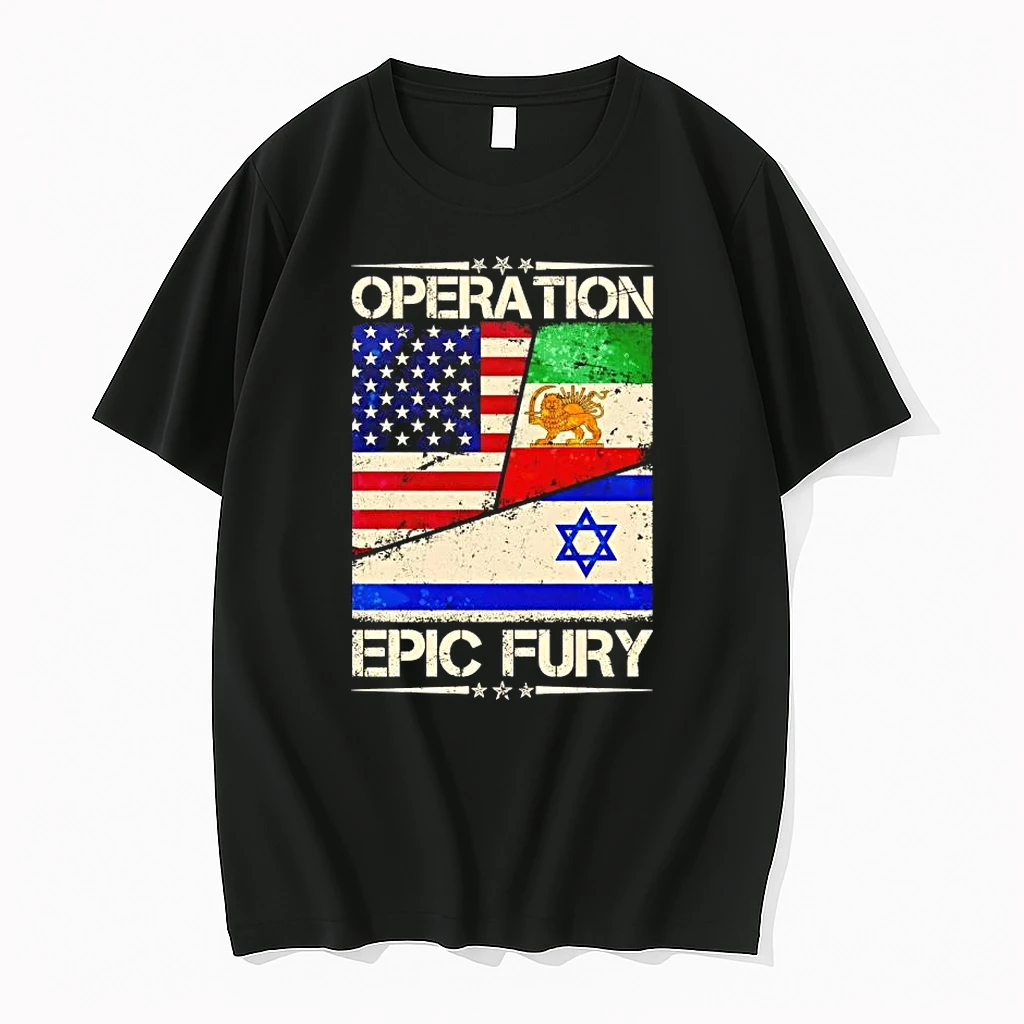 Operation Epic Fury Flag America Iran And Israel Shirts