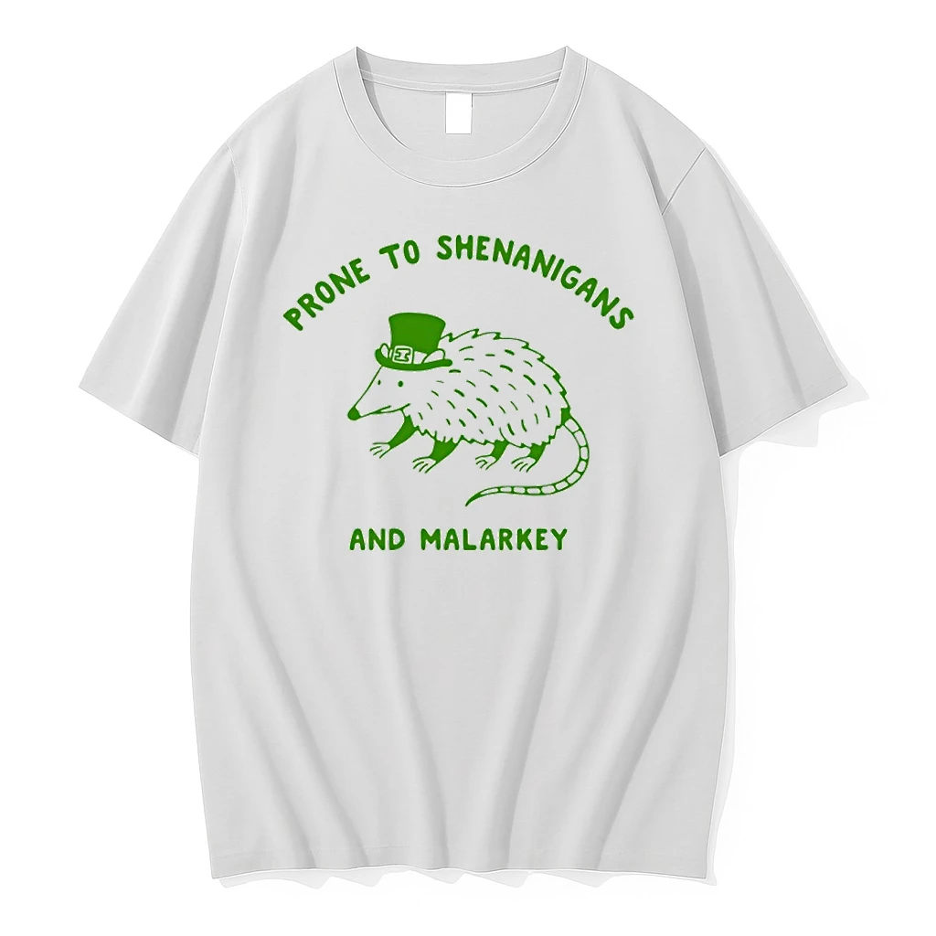 Opossum Prone To Shenanigans And Malarkey St Patricks Day Shirts